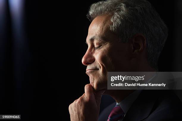 Chicago Mayor Rahm Emanuel at City Hall during his interview for 'The Presidents' Gatekeepers," about former White House Chiefs of Staff, October 28...