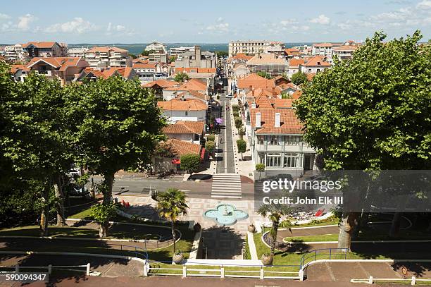 arcachon view from parc mauresque - arcachon stock-fotos und bilder