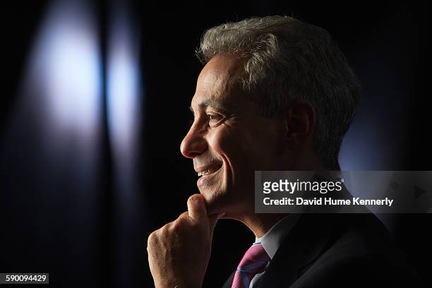 Chicago Mayor Rahm Emanuel at City Hall during his interview for 'The Presidents' Gatekeepers," about former White House Chiefs of Staff, October 28...