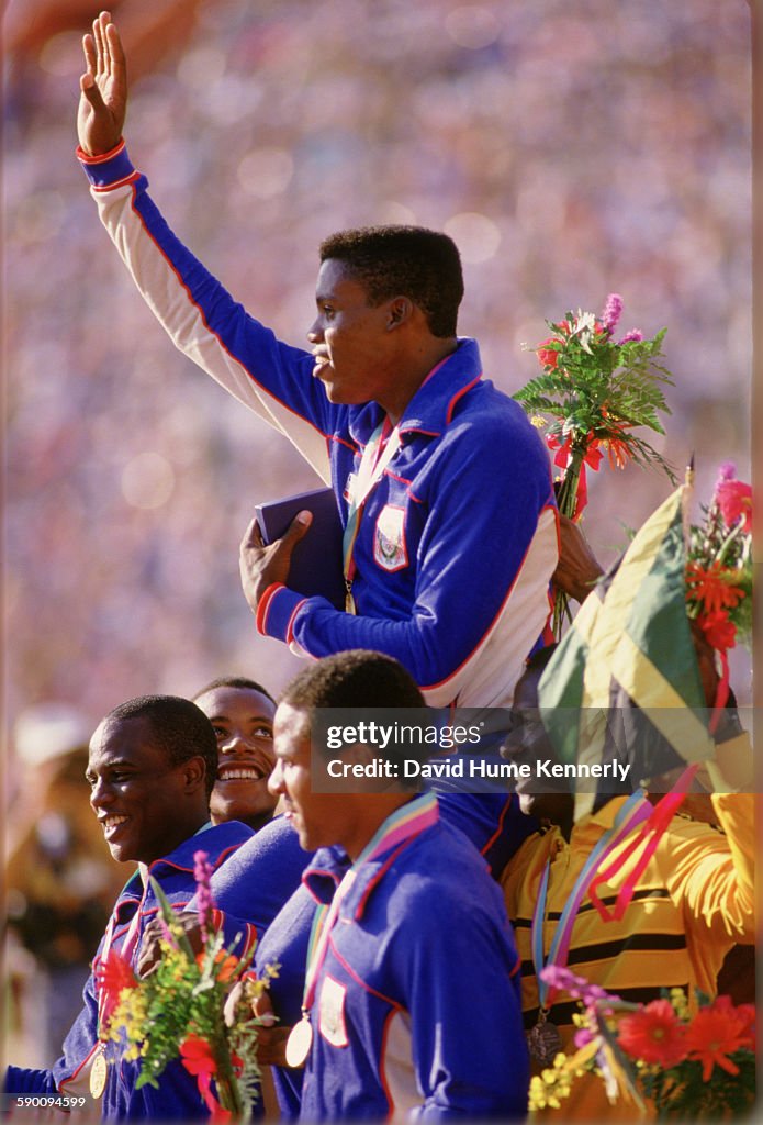 Carl Lewis Won the Gold Medal for Men's 4x100m Relay at the 1984 Los Angeles Olympics
