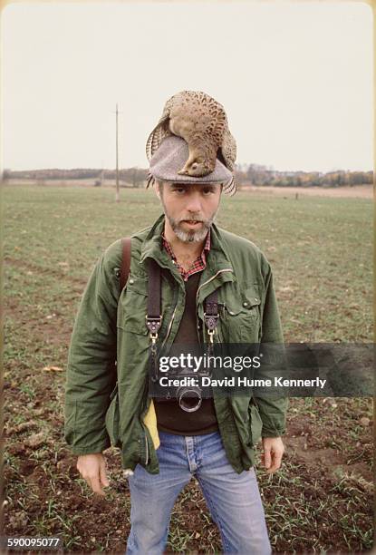 Photographer David Hume Kennerly poses while doing a story on fashion photographer Patrick Lichfield for Life Magazine. This undated photo of...