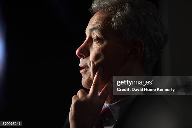 Chicago Mayor Rahm Emanuel at City Hall during his interview for 'The Presidents' Gatekeepers," about former White House Chiefs of Staff, October 28...