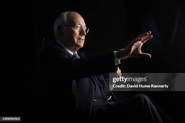 Former Vice President Dick Cheney is interviewed by executive producer Chris Whipple for 'The Presidents' Gatekeepers' project about White House...