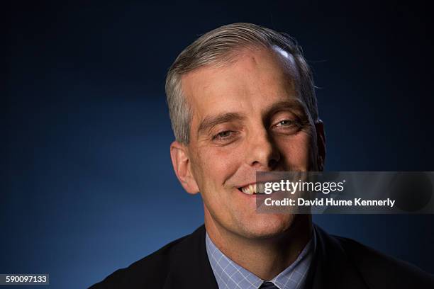 Obama White House Chief of Staff Denis McDonough interviewed for 'The Presidents' Gatekeepers' documentary in the Old Executive Office Building, May...