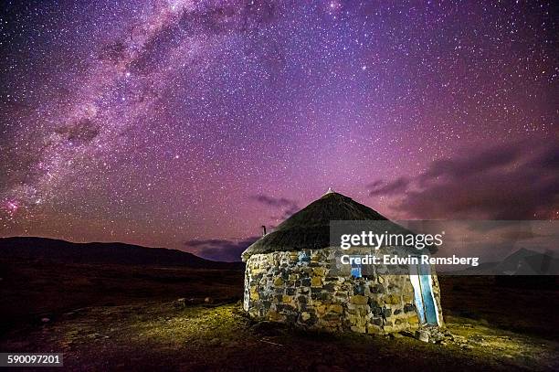 under the milky way - lesotho stock pictures, royalty-free photos & images