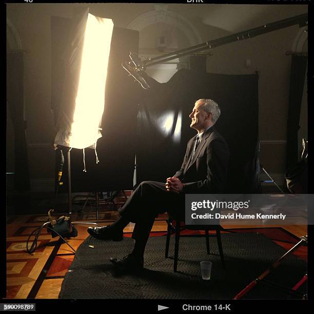 Obama White House Chief of Staff Denis McDonough interviewed for 'The Presidents' Gatekeepers' documentary in the Old Executive Office Building, May...