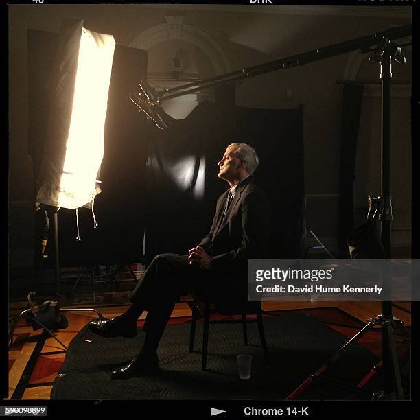 Obama White House Chief of Staff Denis McDonough interviewed for 'The Presidents' Gatekeepers' documentary in the Old Executive Office Building, May...