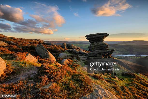 the salt cellar, derwent edge - saillie rocheuse photos et images de collection