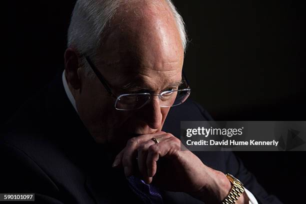 Former Vice President Dick Cheney is interviewed for 'The Presidents' Gatekeepers' project about White House Chiefs of Staff, July 15 in Jackson,...