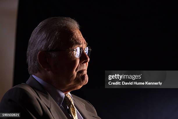 Former Secretary of Defense Donald Rumsfeld being interviewed for Discovery Channel's documentary, "The Presidents' Gatekeepers," about the White...