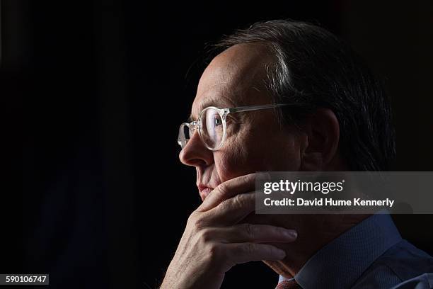 Former Clinton Chief of Staff, Erskine Bowles, is interviewed for 'The Presidents' Gatekeepers' documentary, December 16 in Charlotte, North...