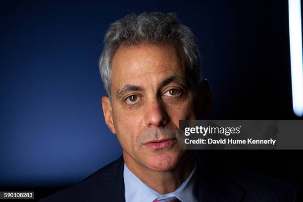 Chicago Mayor Rahm Emanuel at City Hall during his interview for 'The Presidents' Gatekeepers," about former White House Chiefs of Staff, October 28...