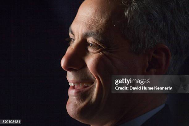 Chicago Mayor Rahm Emanuel at City Hall during his interview for 'The Presidents' Gatekeepers," about former White House Chiefs of Staff, October 28...