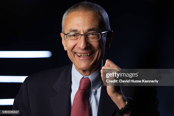 Former Clinton White House Chief of Staff, John Podesta, being interviewed for Discovery Channel's, "The President's Gatekeepers," November 9 in...