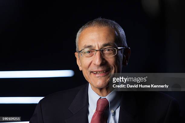 Former Clinton White House Chief of Staff, John Podesta, being interviewed for Discovery Channel's, "The President's Gatekeepers," November 9 in...