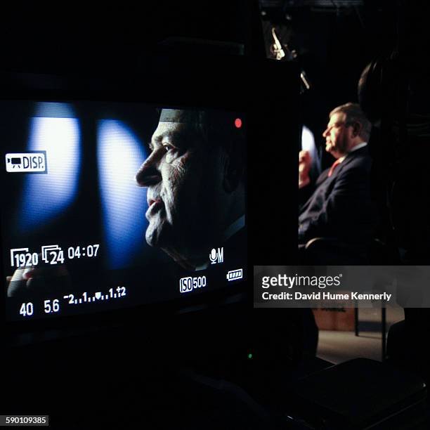 Former Reagan Chief of Staff Ken Duberstein is interviewed by executive producer Chris Whipple for 'The Presidents' Gatekeepers' documentary project...