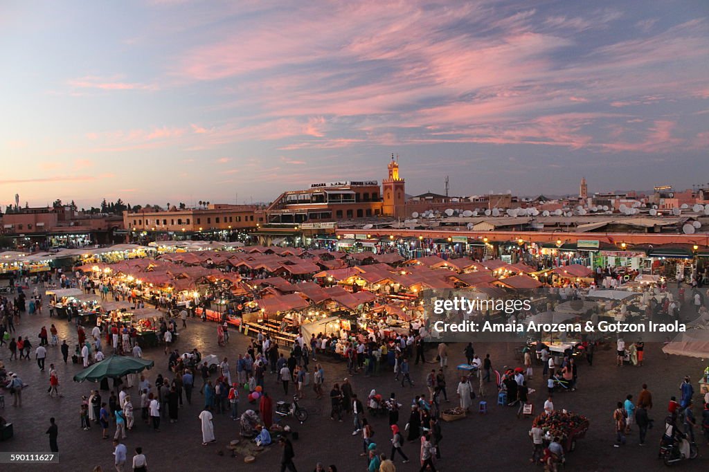 Jemaa el-Fnaa square in Marrakech