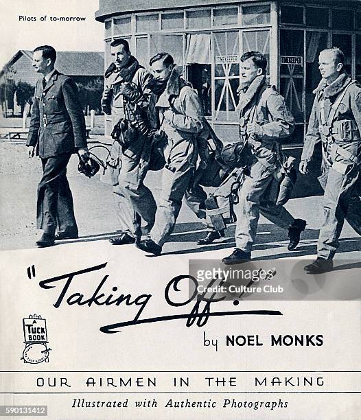 Title page for TAKING OFF! Our airmen in the making. By Noel Monks, c 1940.