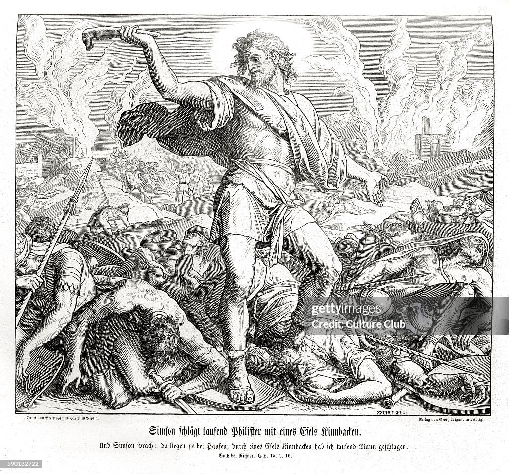 Samson Slays A Thousand Philistines With The Jawbone Of An Ass News samson-slays-a-thousand-philistines-with-the-jawbone-of-an-ass-news