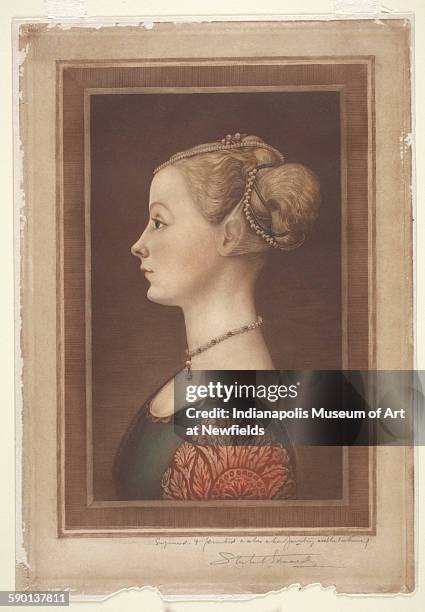 'Portrait of a Lady' by Samuel Arlent Edwards after Piero della Francesca, date unknown. Bequest of Delavan Smith.
