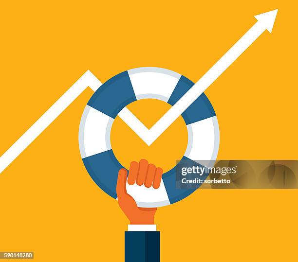 economic bounce back - financial assistance stock illustrations