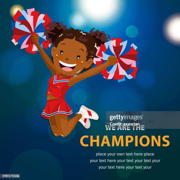 cheerleader - pep rally stock illustrations