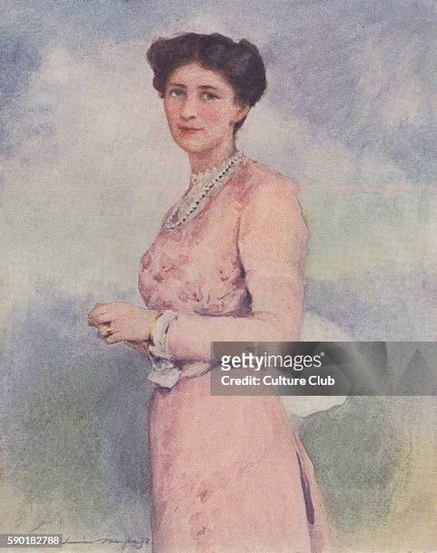 Mary Curzon Baroness of Kedleston, portrait. British-American peeress who was Vicereine of India, as the wife of Lord Curzon of Kedleston, Viceroy of...