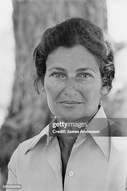 French politician Simone Veil at home in Sainte Maxime, France, 10 August 1974.