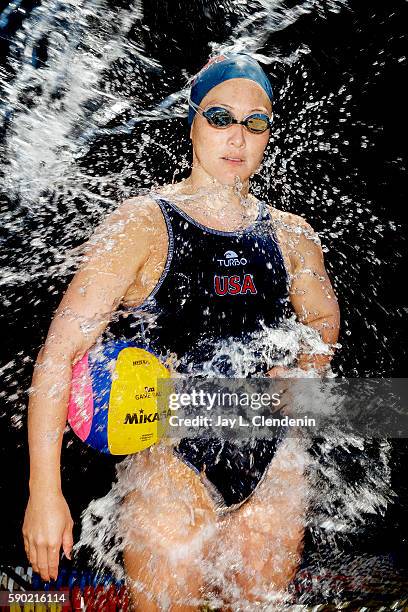 Member of the U.S.A. Women's Water Polo team Courtney Mathewson is photographed for Los Angeles Times on June 20, 2016 in Los Alamitos, California....