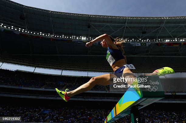 Courtney Frerichs of the United States competes during the Women's 3000m Steeplechase Final on Day 10 of the Rio 2016 Olympic Games at the Olympic...