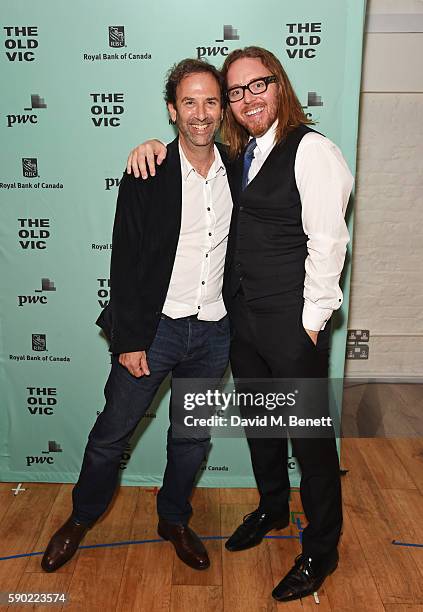 Danny Rubin and Tim Minchin attend the press night after party for "Groundhog Day" at The Old Vic Theatre on August 16, 2016 in London, England.