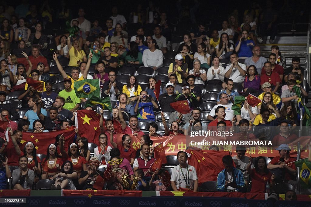 TABLE TENNIS-OLY-2016-RIO-CHN-GER-FANS
