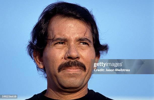 President of Nicaragua Daniel Ortega attends a ceremony commemorating the 10 year anniversary of the Sandinista revolution.