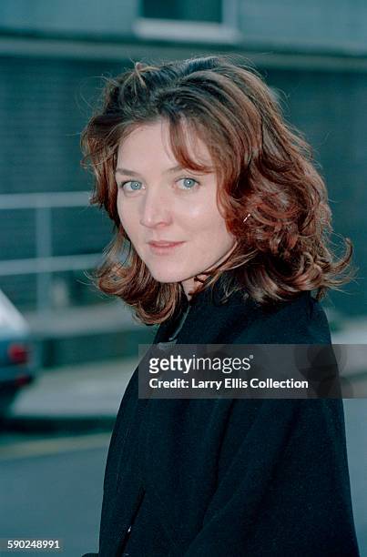 Actress Michelle Fairley, star of the television series 'A Mug's Game', poses for a photocall, UK, 17th January 1996.