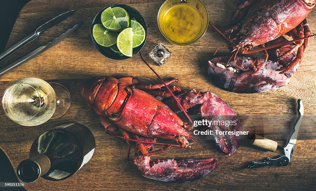 Red Lobster Served and Ready To Eat