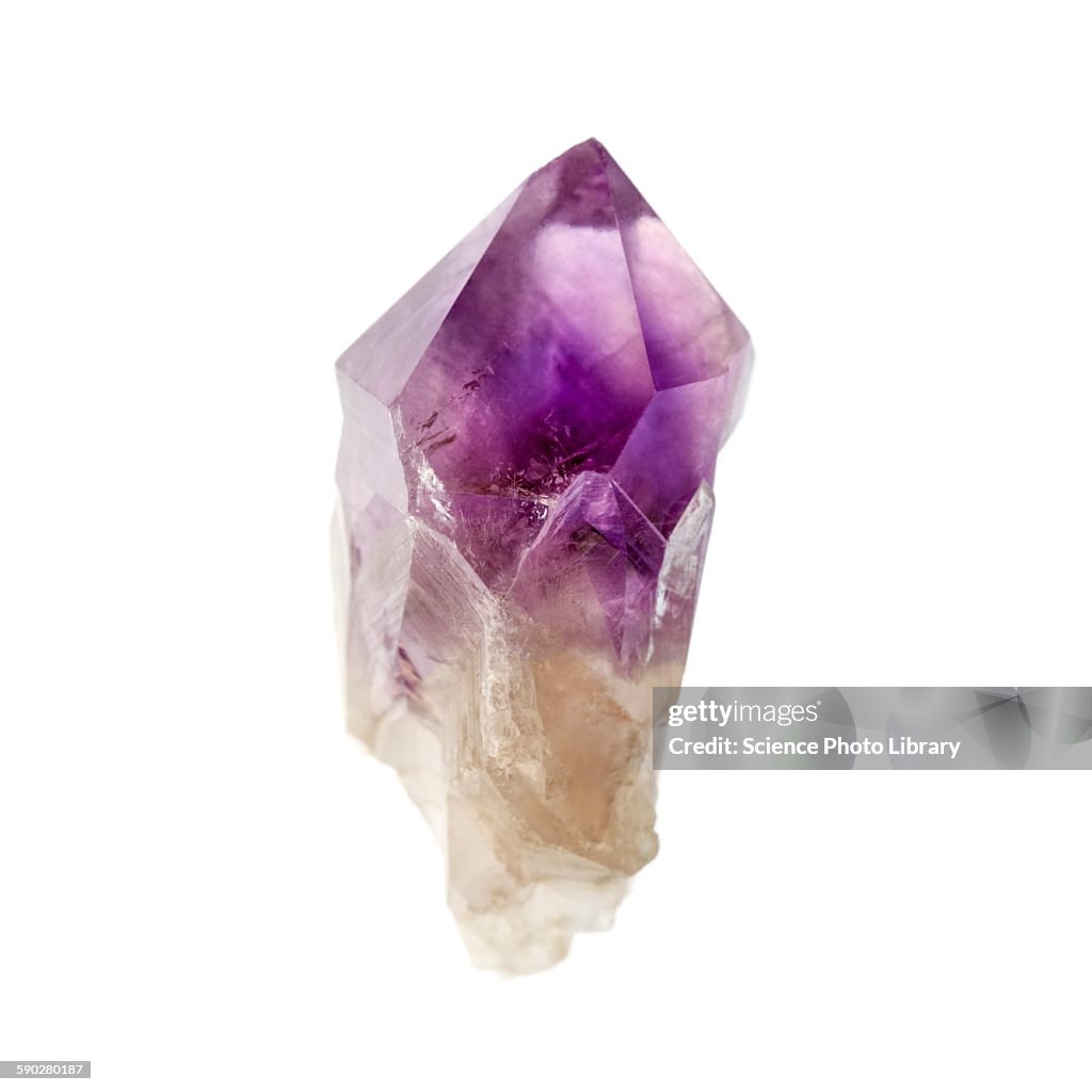 Raw amethyst crystal