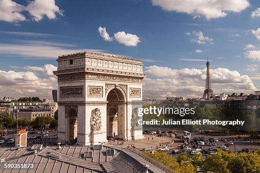 The Arc de Triomphe and Place Charles de Gaulle. The Arc de Triomphe and Place Charles de Gaulle.