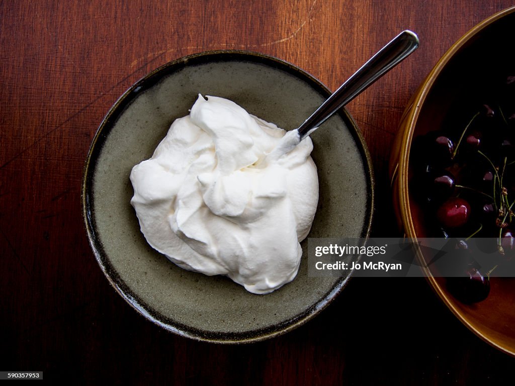 Cherries and Whipped cream