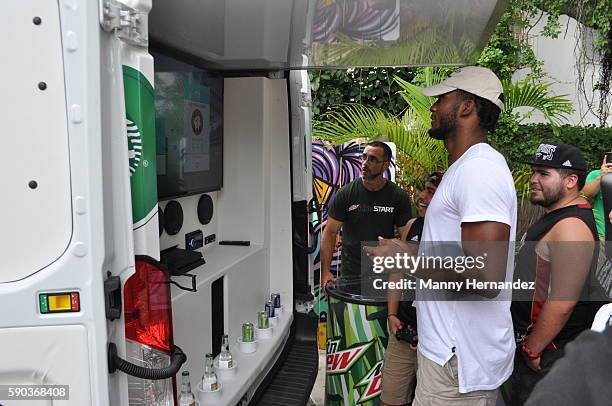 Miami Heat's Justise Winslow hosts Backyard BBQ at Ms Cheezious on July 24, 2016 in Miami, Florida.