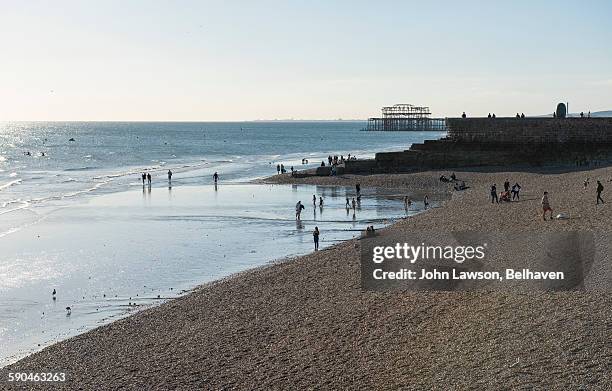 brighton beach - brighton beach foto e immagini stock