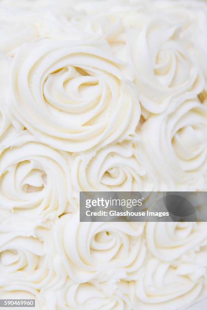 frosting on wedding, cake, close up - fondant stock pictures, royalty-free photos & images