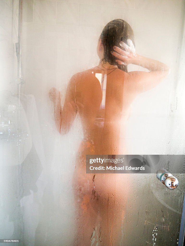 Woman in shower