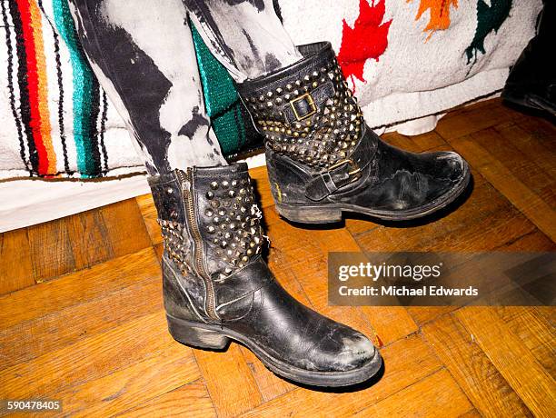 studded motorcycle boots