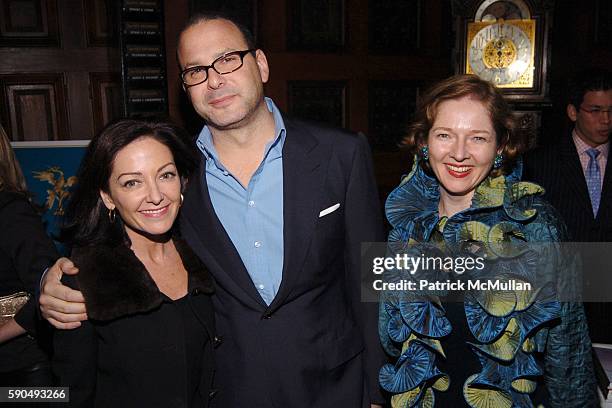 Margaret Russell, Reed Krakoff and Catherine Sweeney Singer attend The 51st Annual Winter Antiques Show Young Collector's Night at The Seventh...