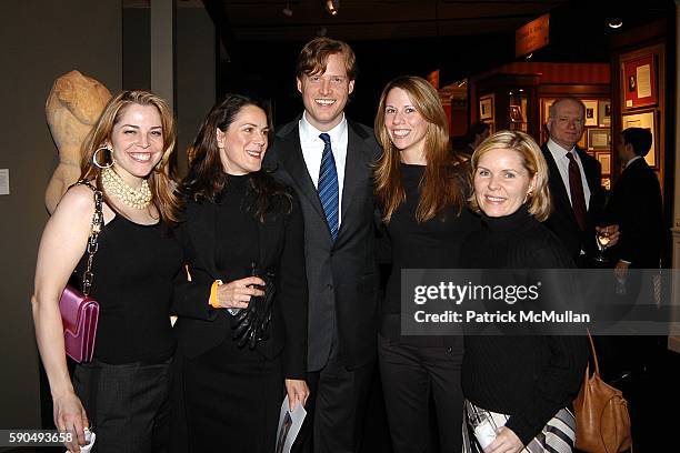 Megan Deem, Kim Hicks, Charles Rockefeller, Kate Keeley and Ann Keating attend The 51st Annual Winter Antiques Show Young Collector's Night at The...