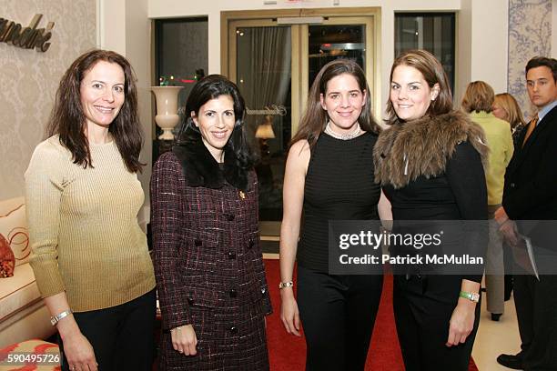 Celeste Boele, Katie Colgate, Alexandra Mandis and Eliza Nordeman attend A Cocktail Reception to Kick-Off The Associate's Committee of The Society of...