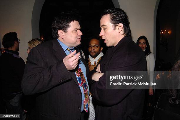 Oliver Platt and John Cusack attend HBO Films' Annual Pre-Golden Globes Party hosted by Colin Callender and Chris Albrecht at Chateau Marmont on...