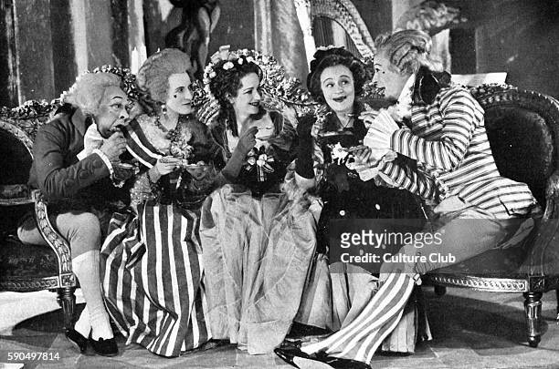The School for Scandal by Richard Brinsley Sheridan. Performed at Queen's Theatre, London December 1937. Sir Benjamin: Nay, Lady Sneerwell, you are...