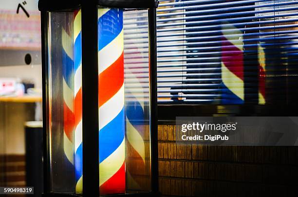 barber culture - barber pole stock pictures, royalty-free photos & images