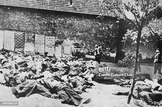 Murder of population of Lidice, Bohemia 10 June 1942 After the destruction of the miners' settlement Lidice in the wake of the assassination of the...